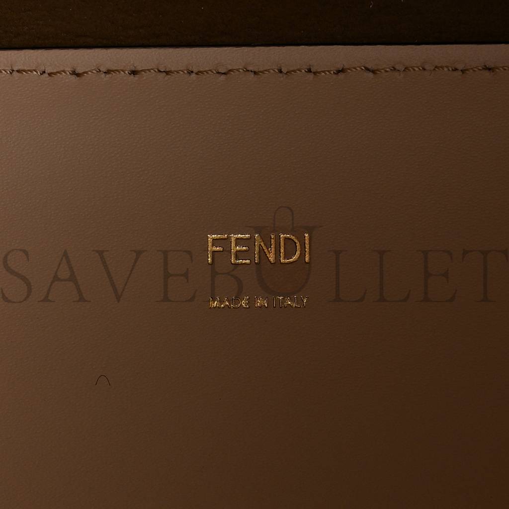 FENDI VITELLO KING PLEXIGLASS MEDIUM FENDI SUNSHINE SHOPPER TOTE LIGHT ROSE (36*31*15cm)